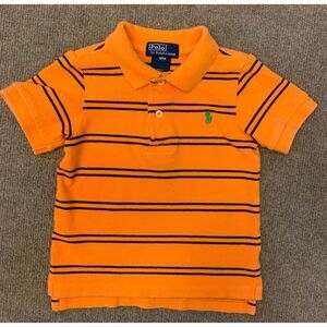 Ralph Lauren Classic Knit Polo Shirt Toddler 18M Short Sleeve Striped Pullover